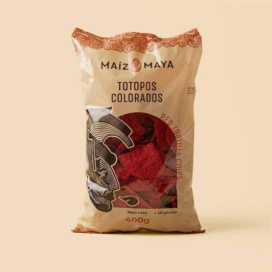 Totopos Rojos Maíz Maya (400g)
