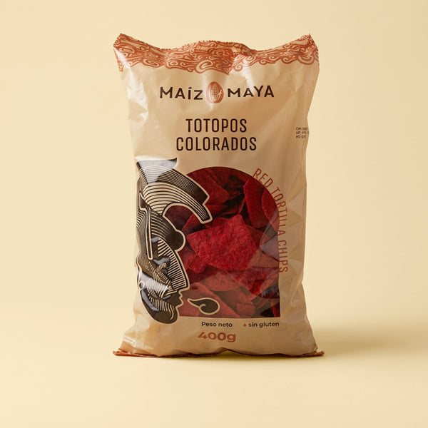Totopos Rojos Maíz Maya (400gr.)