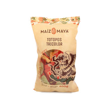 Cargar imagen en el visor de la galería, Totopos Tricolor Maíz Maya (400 gr.) - Maíz Maya - Tortillas Maya