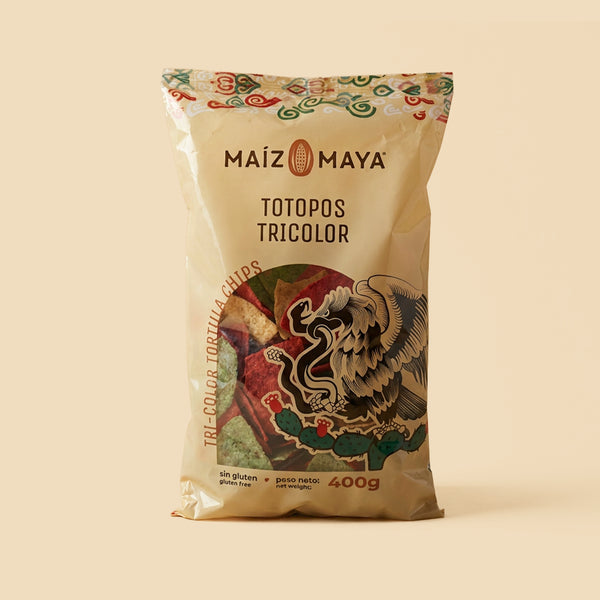 Totopos Tricolor Maíz Maya (400g)