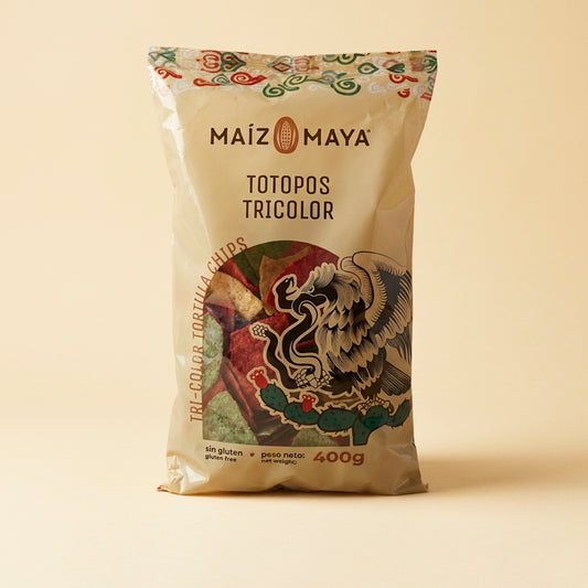 Totopos Tricolor Maíz Maya (400gr.)