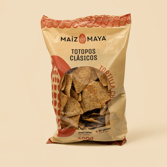 Totopos clásicos de Maíz Maya (400g)