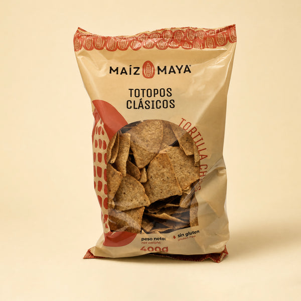 Totopos clásicos de Maíz Maya (400gr.)