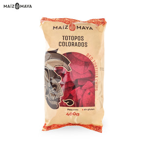 Totopos Rojos Maíz Maya (400 gr.)