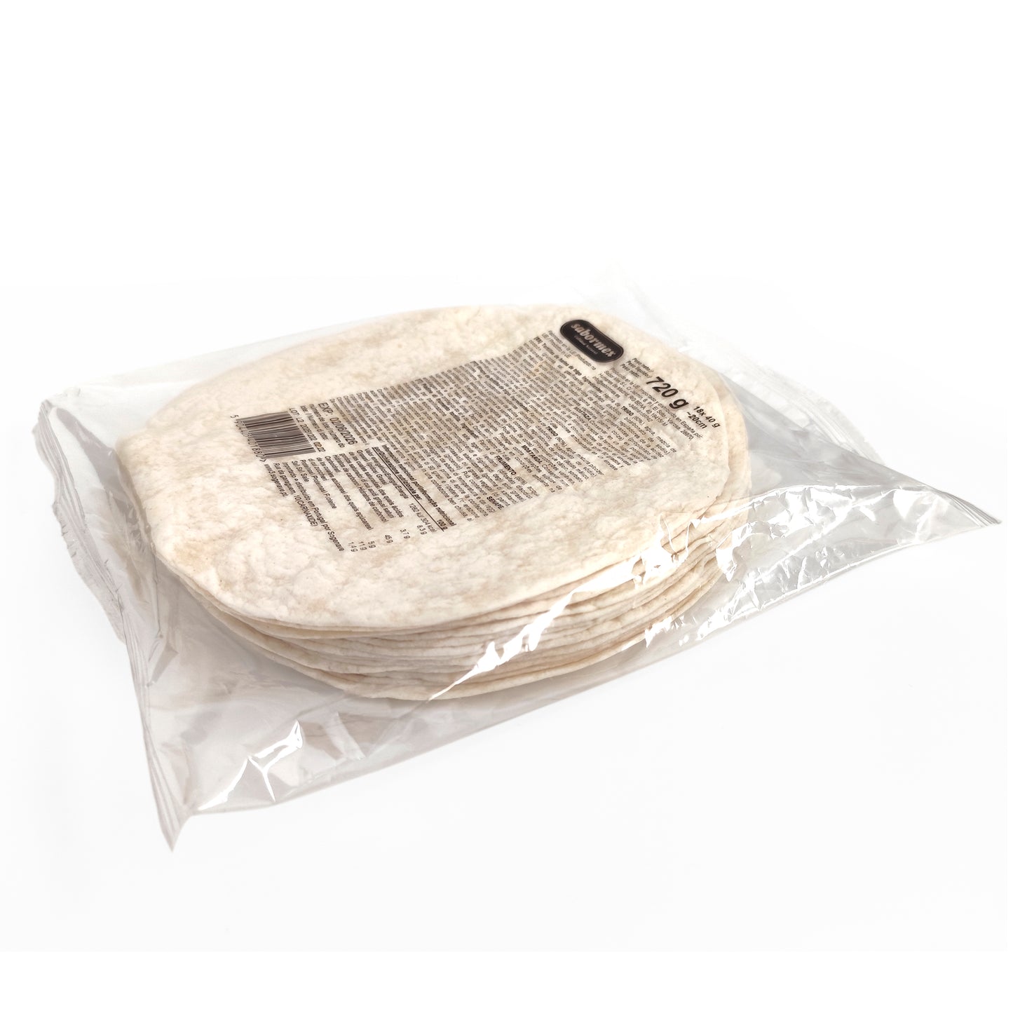 Tortilla de Harina de Trigo 20cm (18 uds) 720g