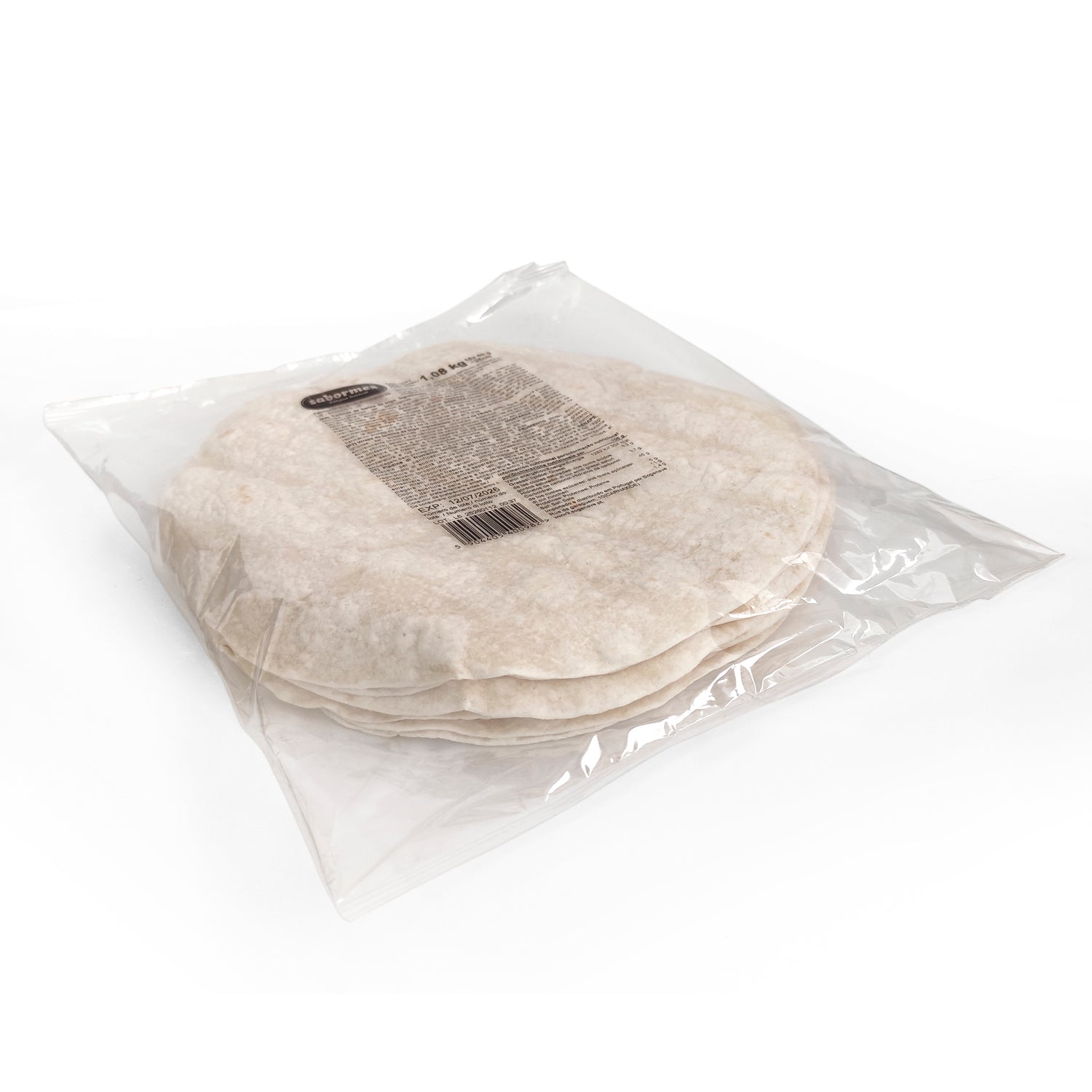 TORTILLA DE HARINA DE TRIGO 25CM (18UDS) 1080 GR SABORMEX