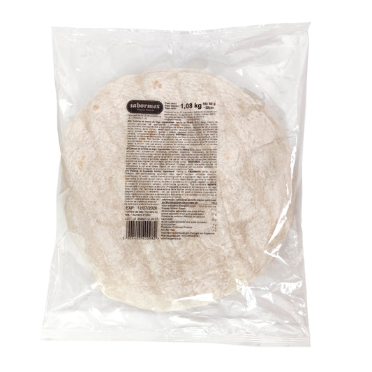 TORTILLA DE HARINA DE TRIGO 25CM (18UDS) 1080 GR SABORMEX