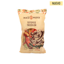 Cargar imagen en el visor de la galería, Totopos Tricolor Maíz Maya (400 gr.)