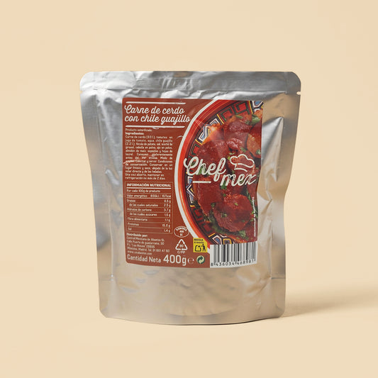 CARNE CERDO CON GUAJILLO 12/400G CHEFMEX