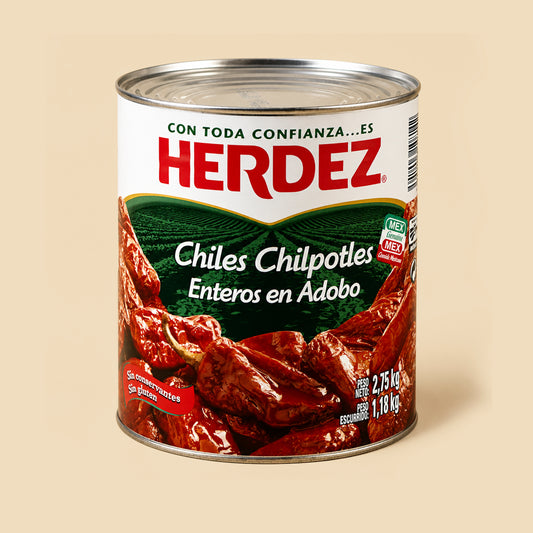 Chile Chipotle Entero en Adobo Herdez 2,75kg