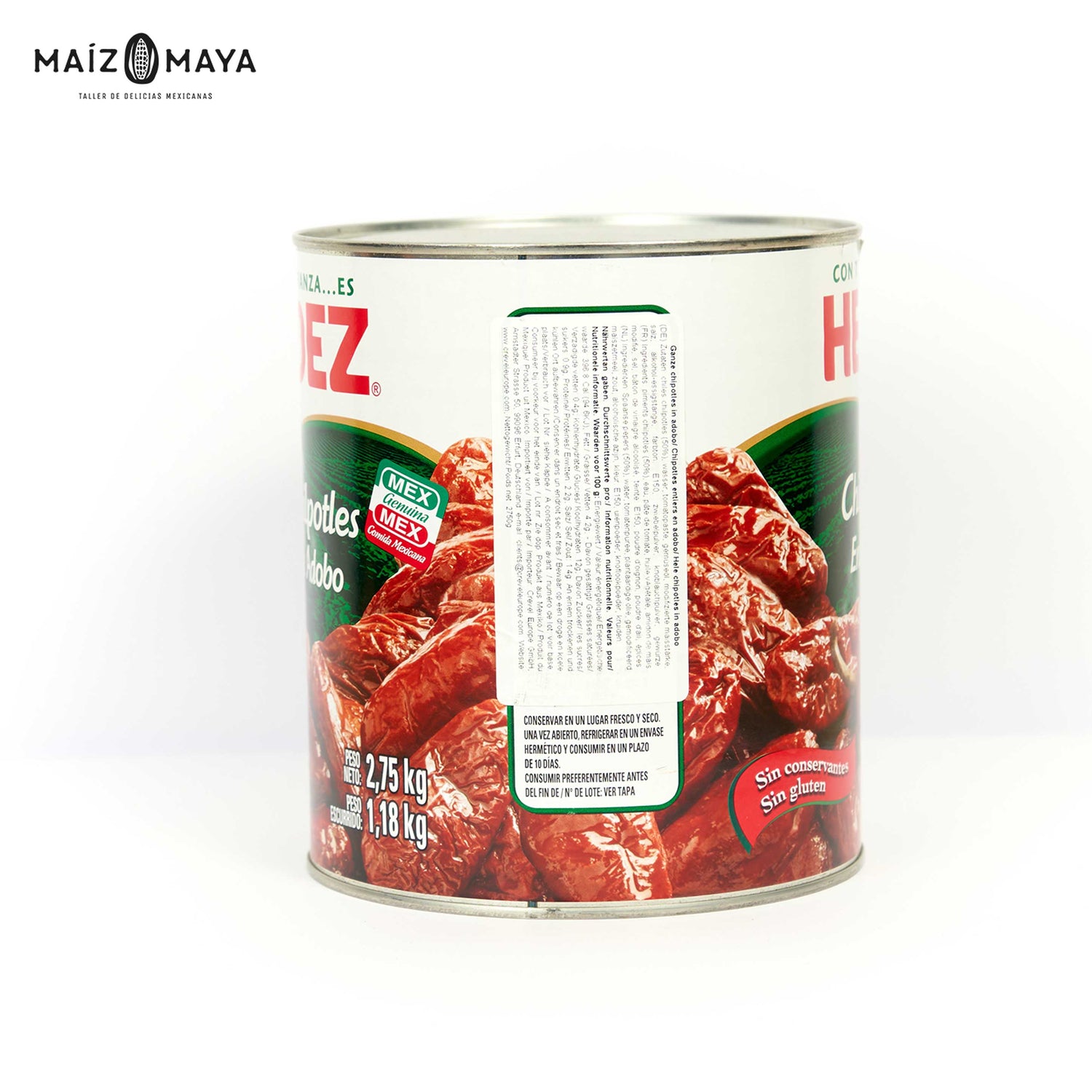 Chile Chipotle Entero en Adobo Herdez 2,75kg