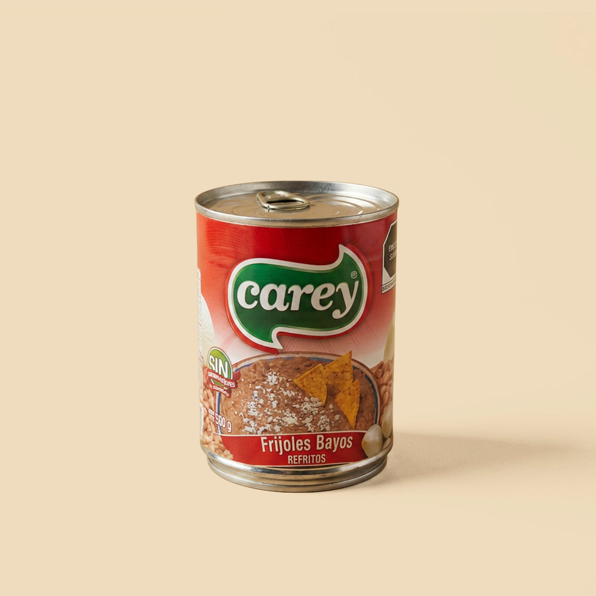 Frijoles Bayos Refritos Carey 580g