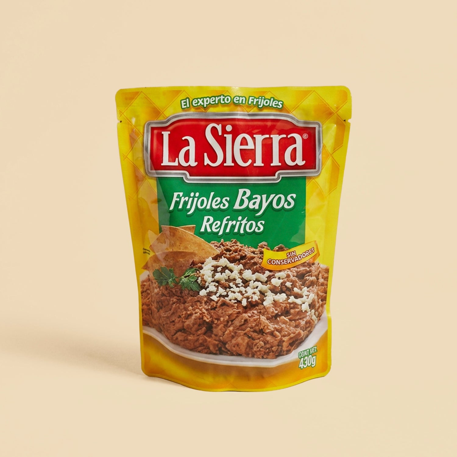 Frijoles Bayos Refritos La Sierra 430g