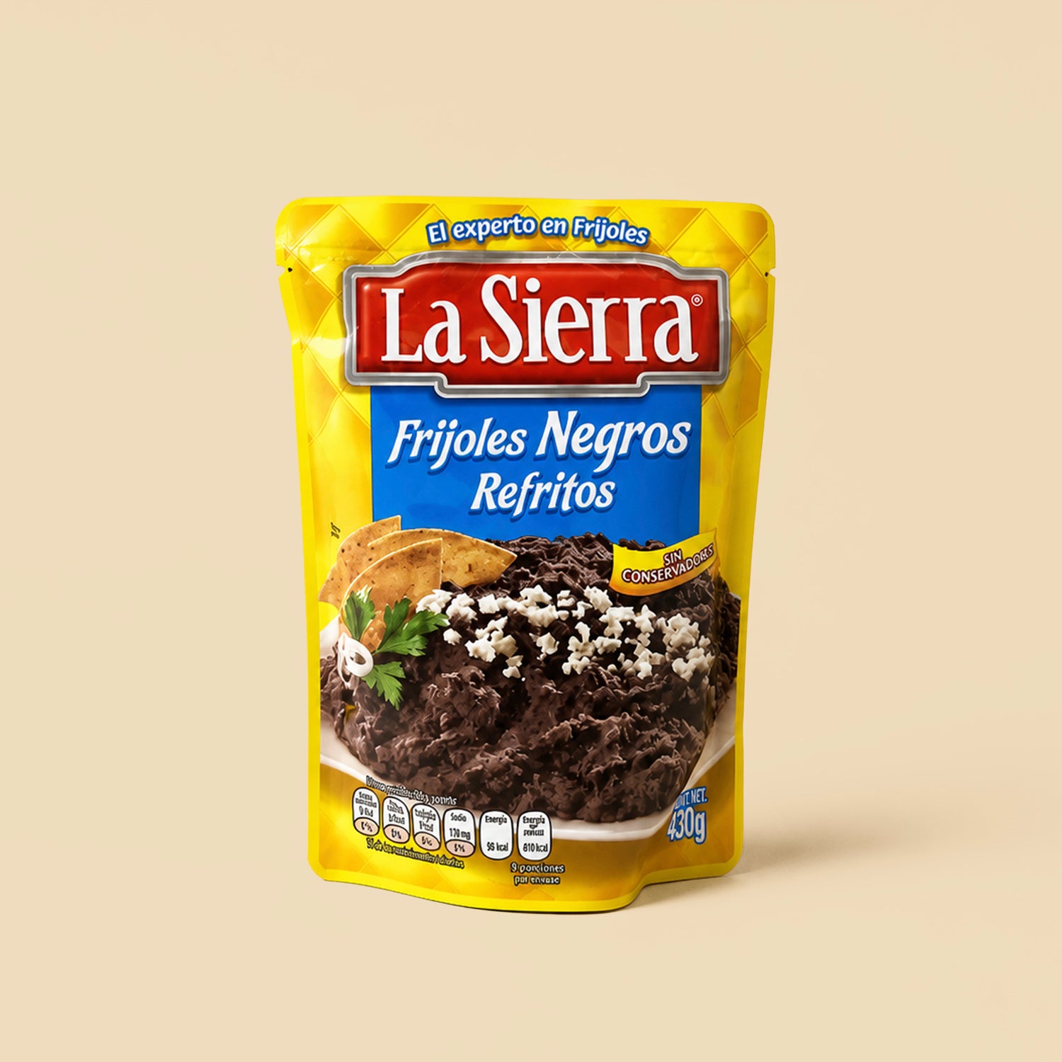 Frijoles Negros Refritos La Sierra 430g
