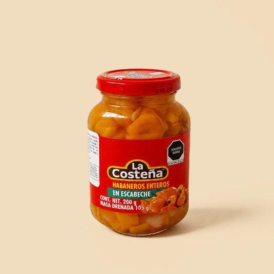 Habaneros Rajas en Escabeche La Costeña 210g