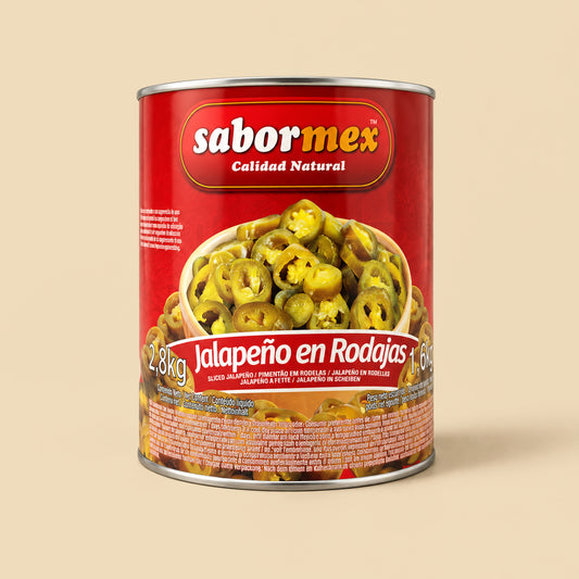 Chile Jalapeño en Rodajas Sabormex 2,8kg