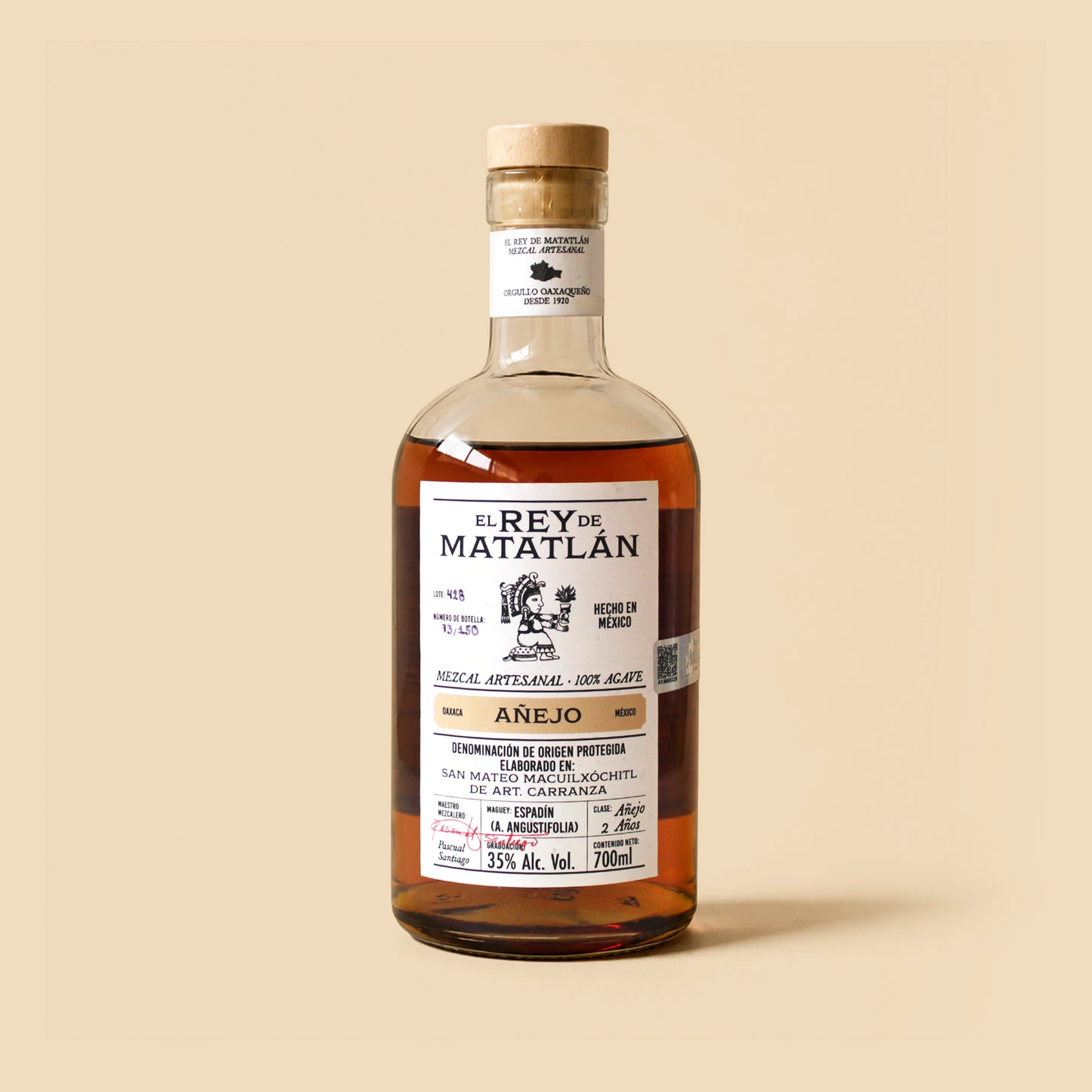 Mezcal Espadín Añejo El Rey de Matatlán 700ml