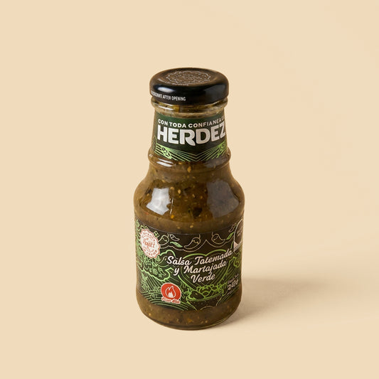 Salsa Tatemada y Martajada Verde Herdez 240g