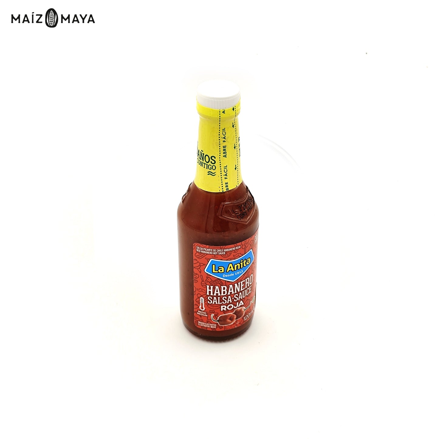 Salsa habanero roja La Anita 120ml - Maíz Maya - Tortillas Maya