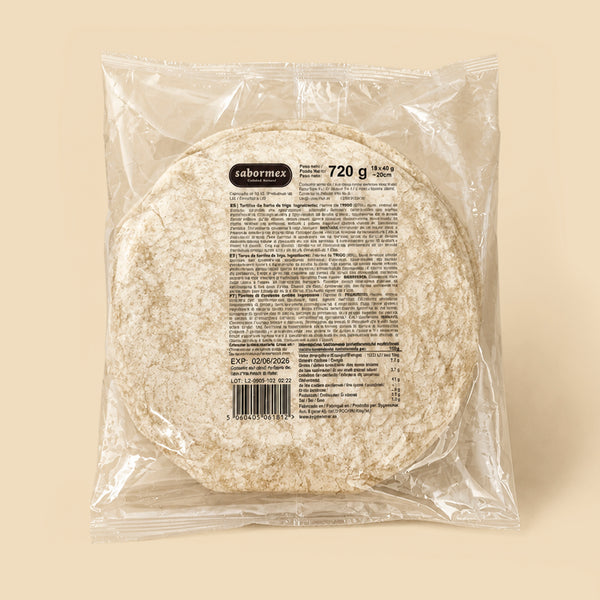 Tortilla de Harina de Trigo 20cm (18 uds) 720g