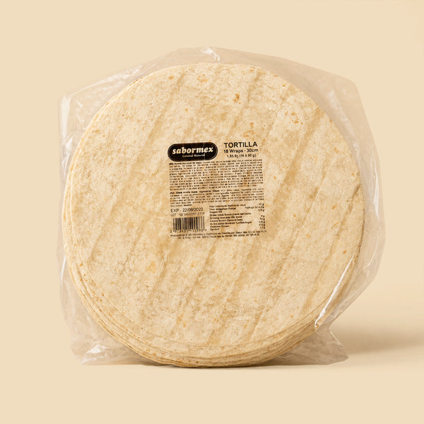 Tortillas de harina de trigo 30cm Sabormex