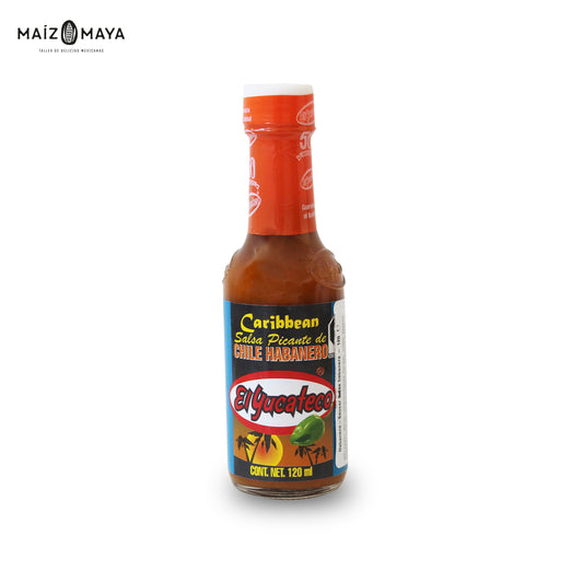 Salsa Caribbean de chile habanero El Yucateco 120ml - Maíz Maya - Tortillas Maya