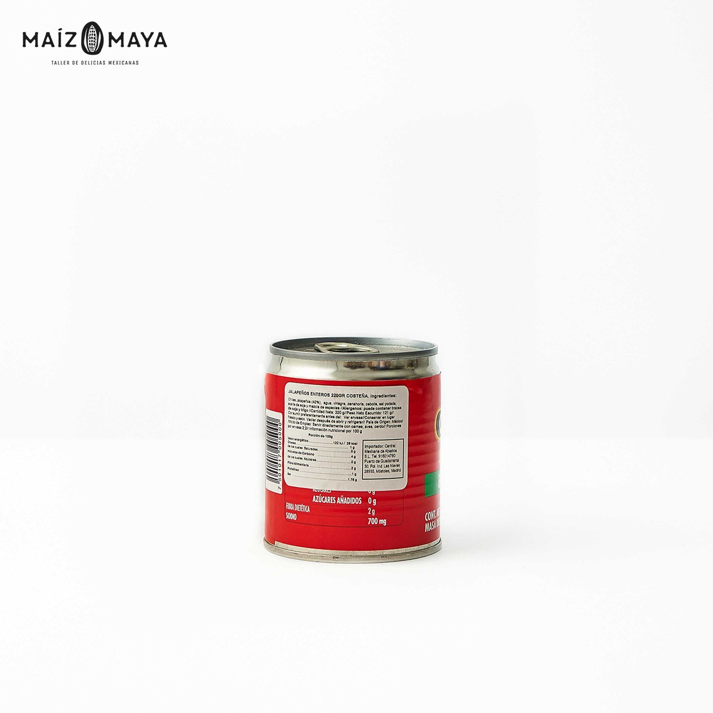 Jalapeños Enteros La Costeña 220gr - Maíz Maya - Tortillas Maya