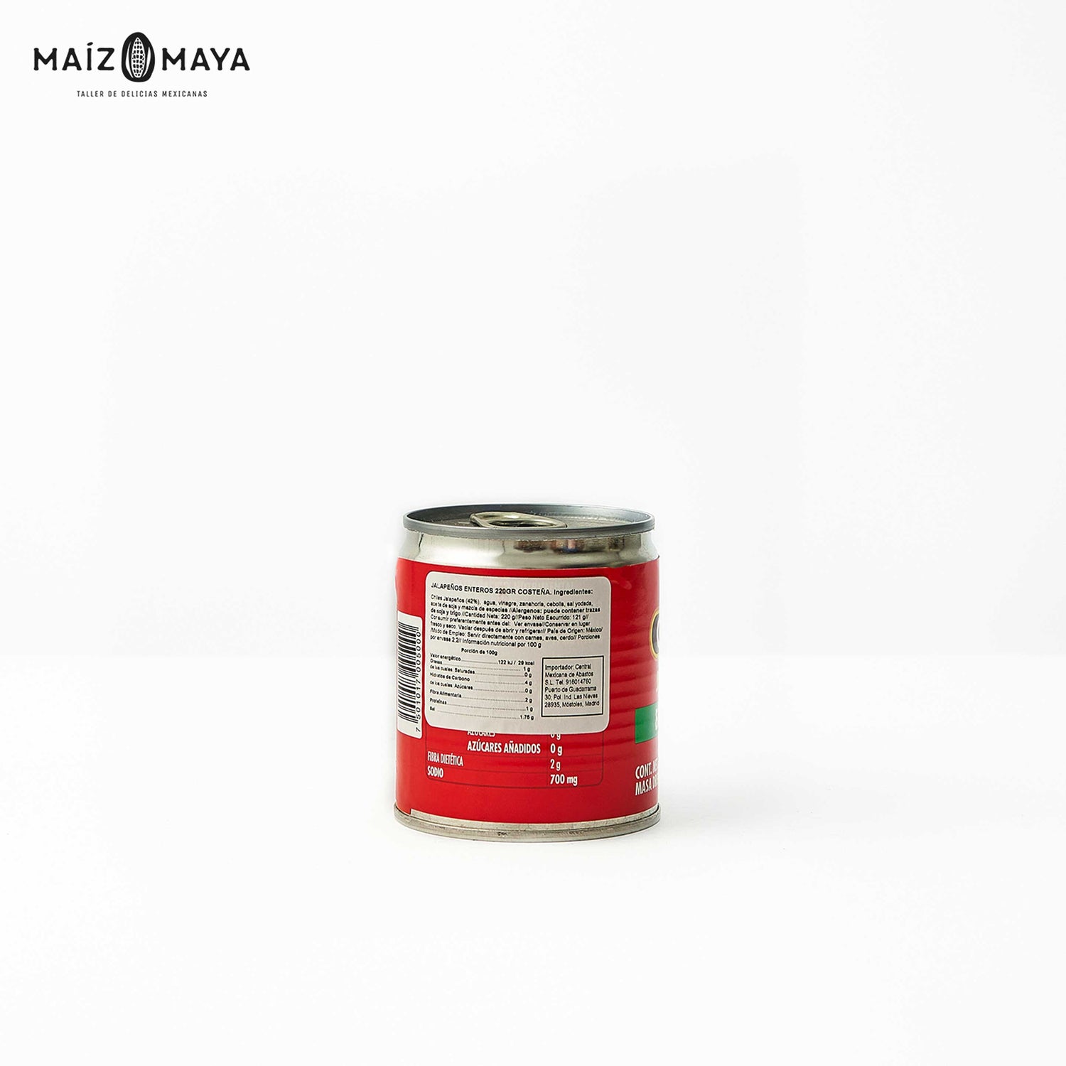 Jalapeños Enteros La Costeña 220gr - Maíz Maya - Tortillas Maya