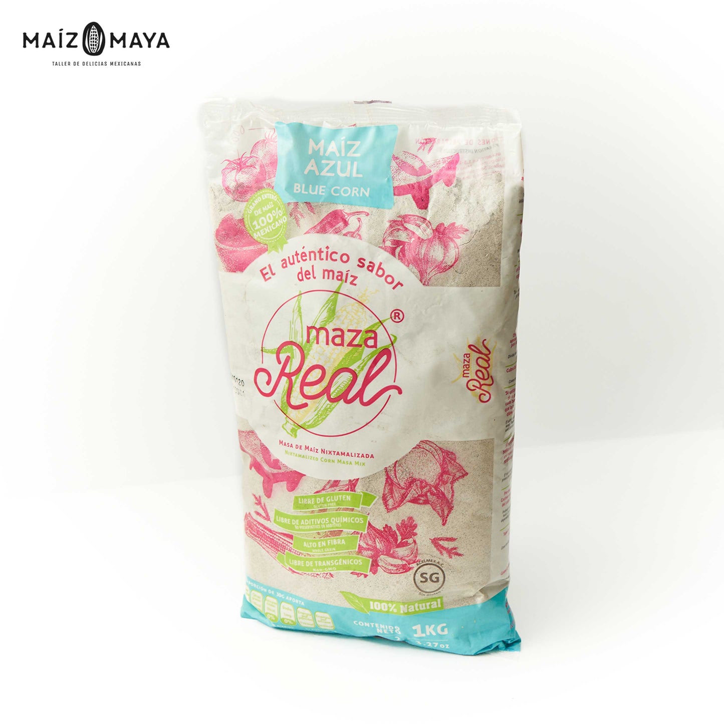 Harina de Maíz Azul Maza Real 1kg - Maíz Maya - Tortillas Maya