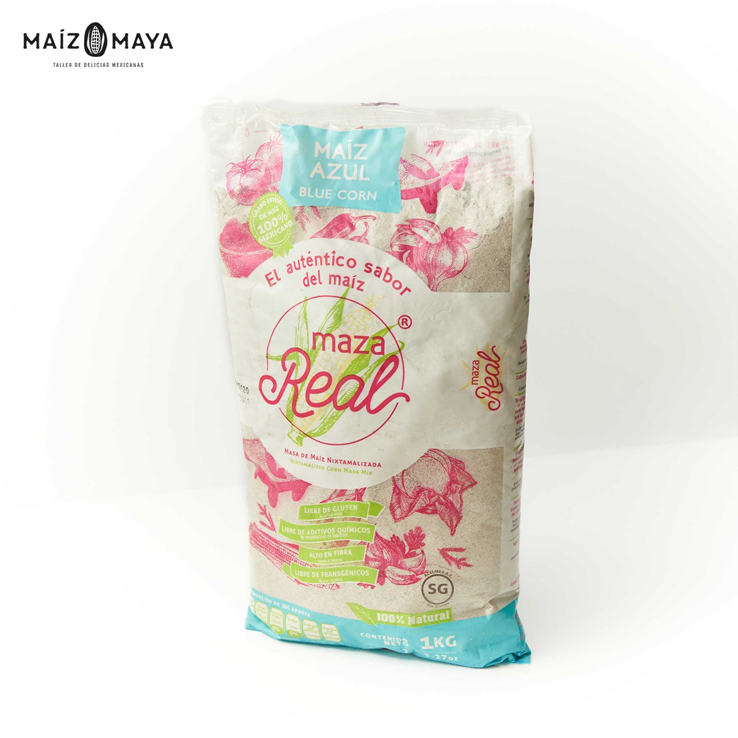 Harina de Maíz Azul Maza Real 1kg - Maíz Maya - Tortillas Maya