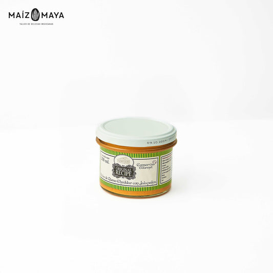 Salsa de Cheddar con Jalapeños Conservas Gourmet 200ml - Maíz Maya - Tortillas Maya