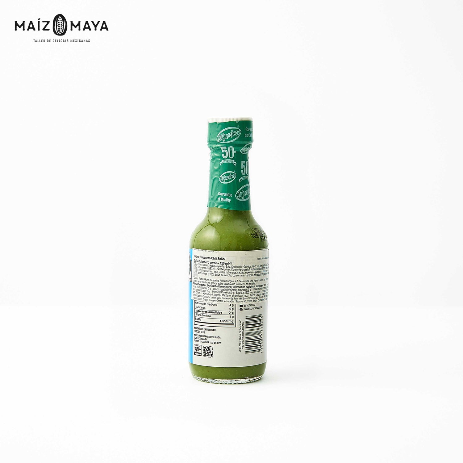 Salsa de habanero verde El Yucateco 120ml - Maíz Maya - Tortillas Maya