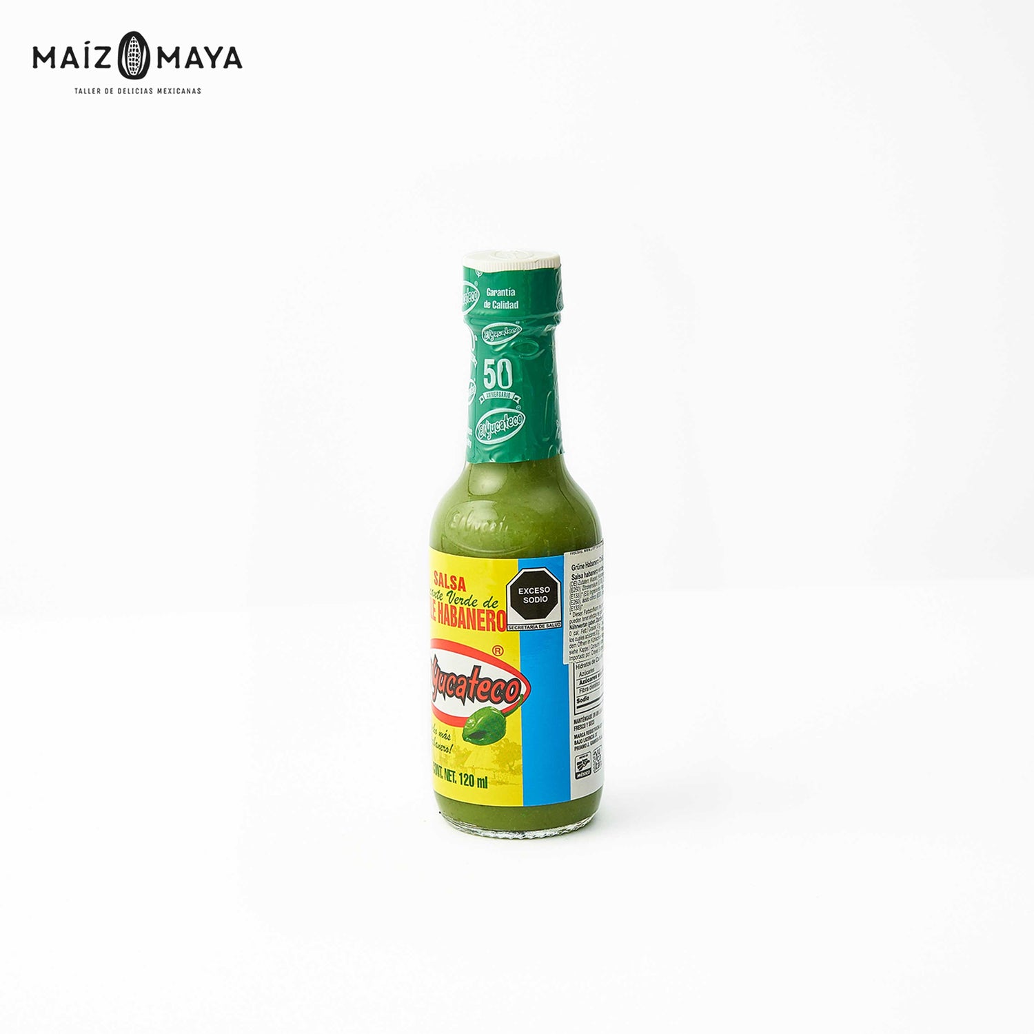 Salsa de habanero verde El Yucateco 120ml - Maíz Maya - Tortillas Maya