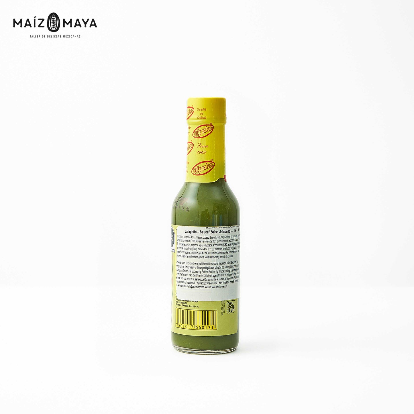 Salsa Jalapeña El Yucateco 150 ml - Maíz Maya - Tortillas Maya