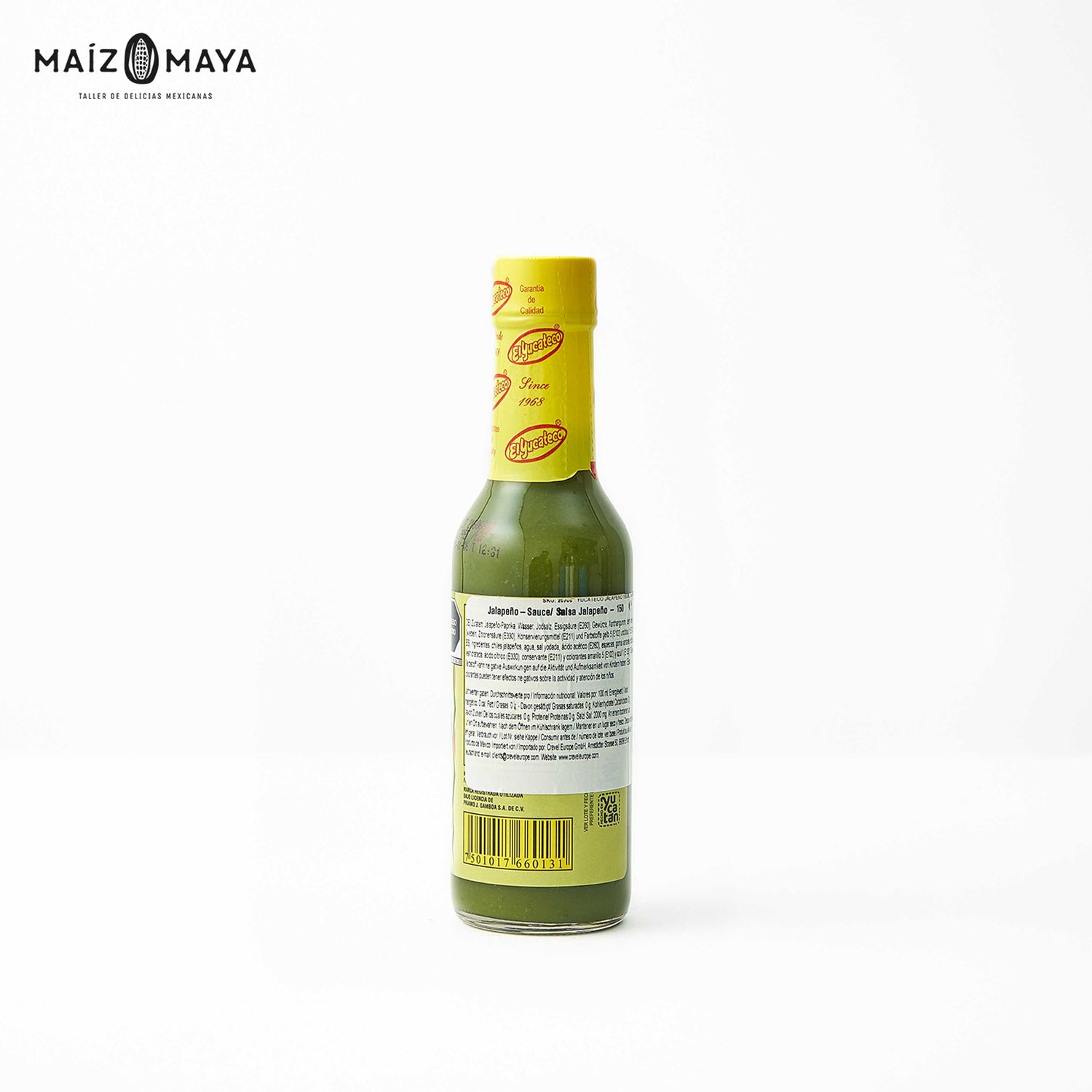 Salsa Jalapeña El Yucateco 150 ml - Maíz Maya - Tortillas Maya