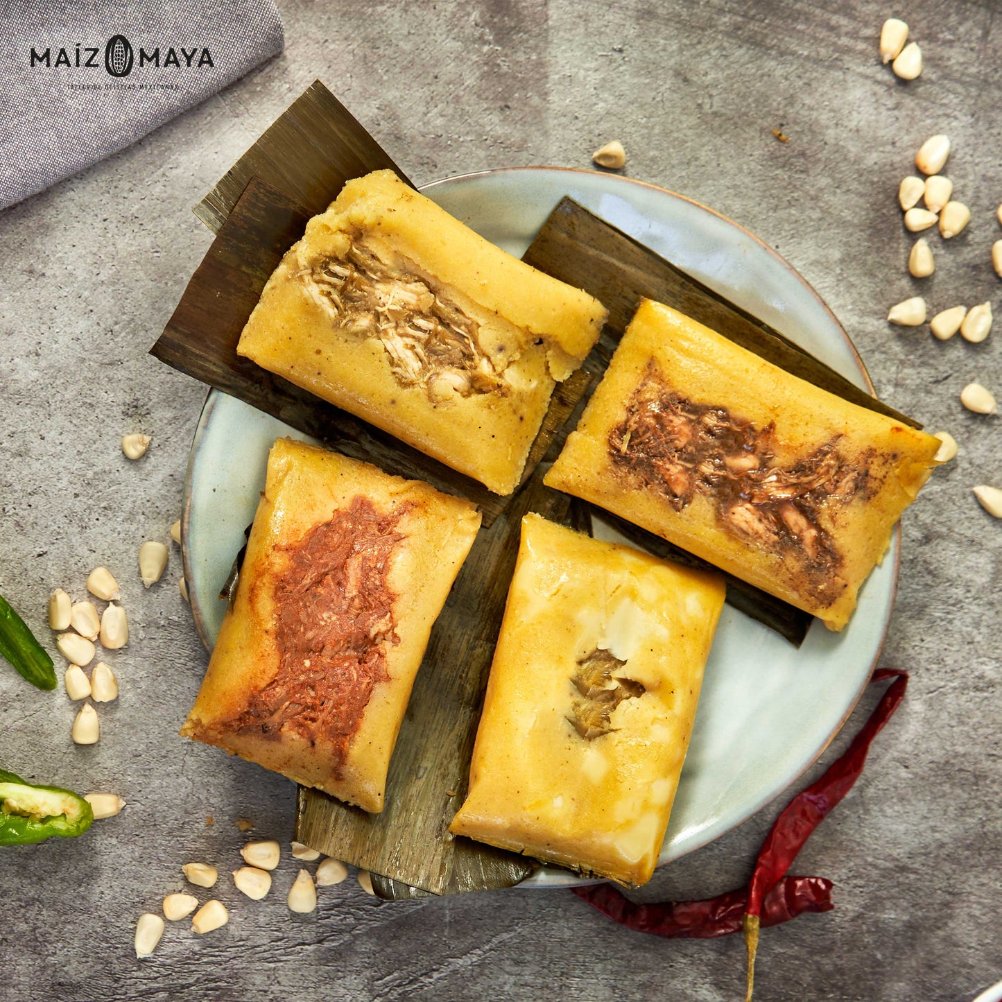 Tamales de maíz (150g 2 Uds) - Maíz Maya - Tortillas Maya