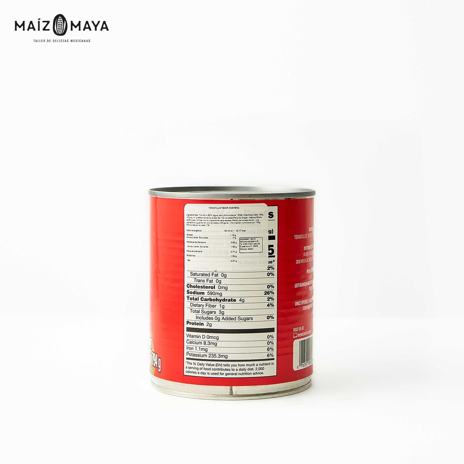 Tomatillo Verde La Costeña 800gr - Maíz Maya - Tortillas Maya